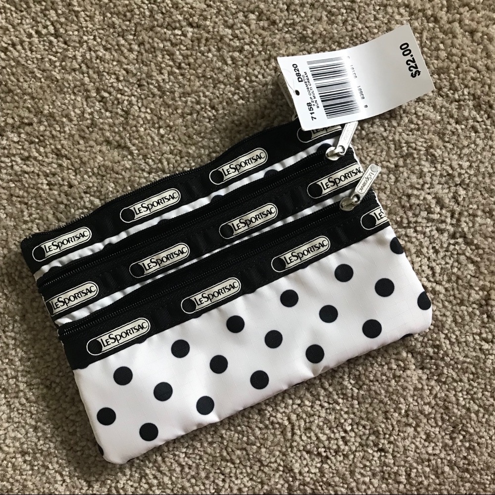 LeSportsac Polka Dot Wallet/Clutch/Makeup Bag